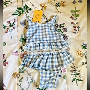 Miles the Label Light Blue Gingham Tankini 18/24